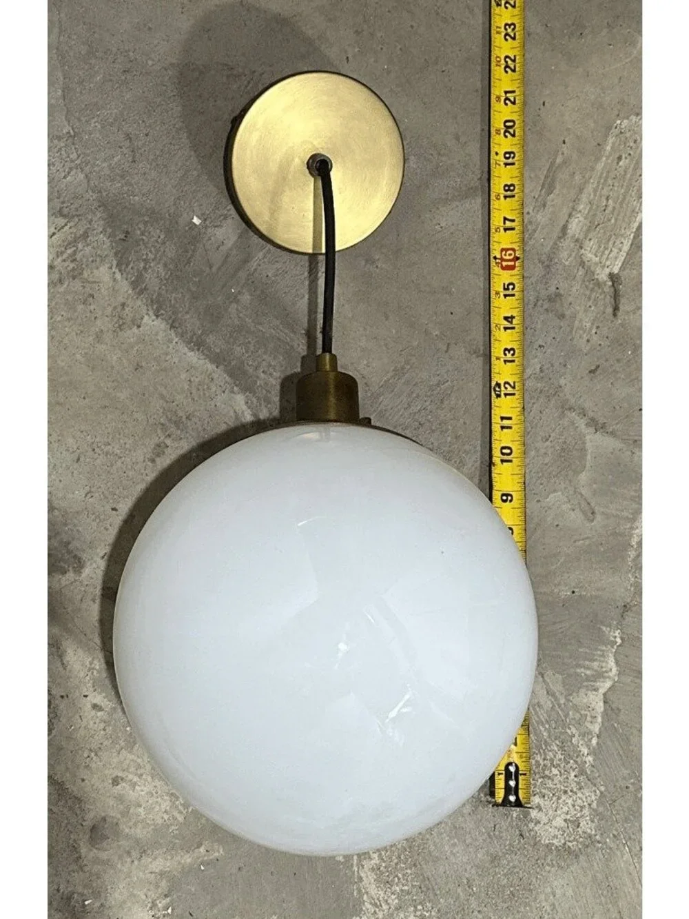 West Elm Milk Glass Globe & Bronze Hardware Hanging Pendant Lighting